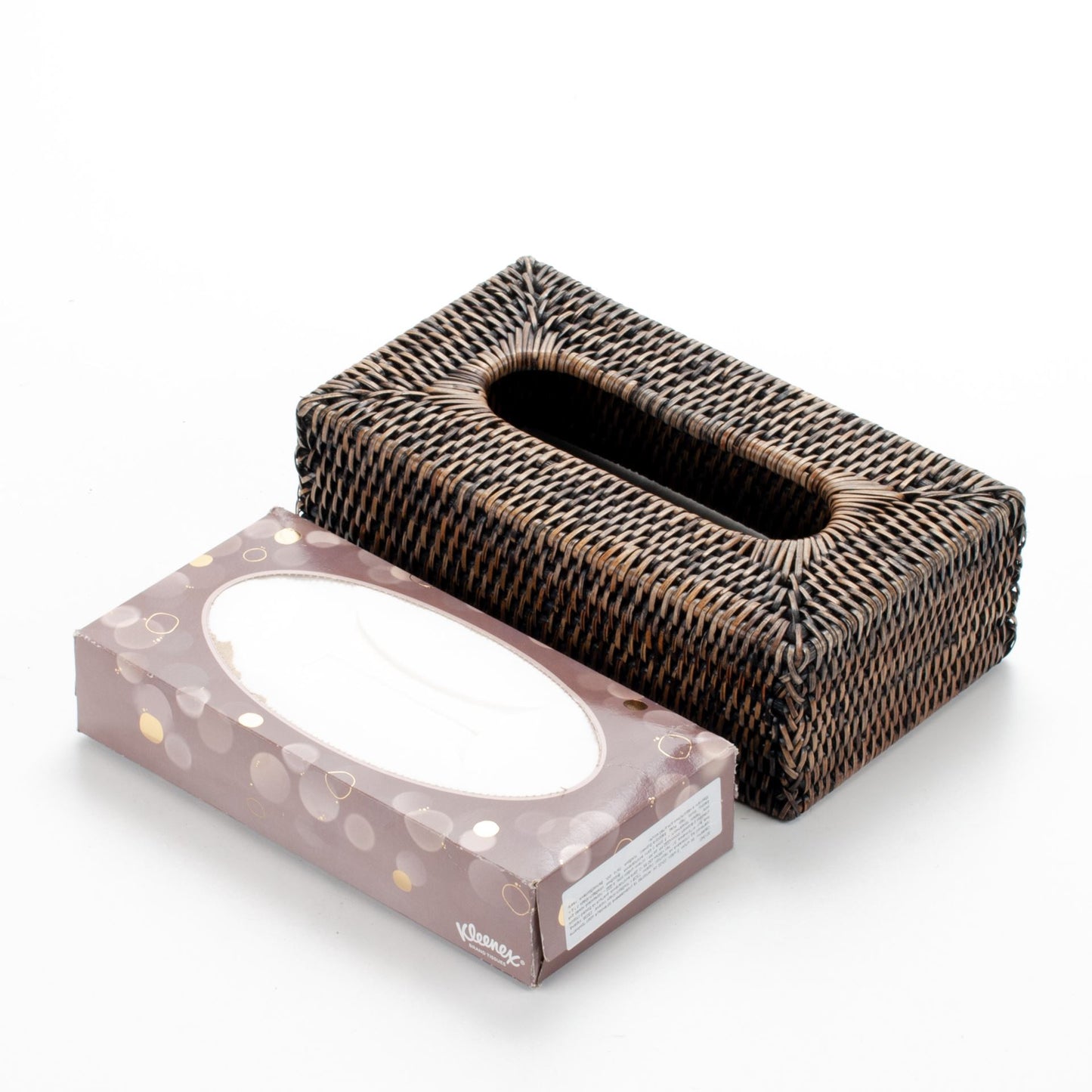 Handwoven Rattan Napkin Holder - Natural Basket for Kitchen & Dining Table, Boho Farmhouse Decor