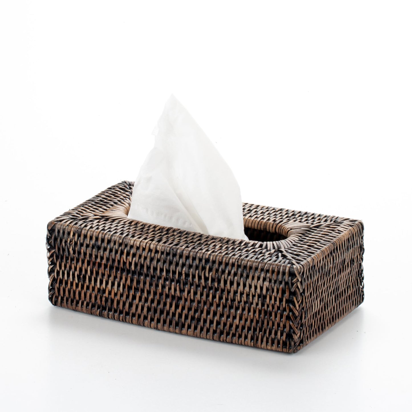 Handwoven Rattan Napkin Holder - Natural Basket for Kitchen & Dining Table, Boho Farmhouse Decor