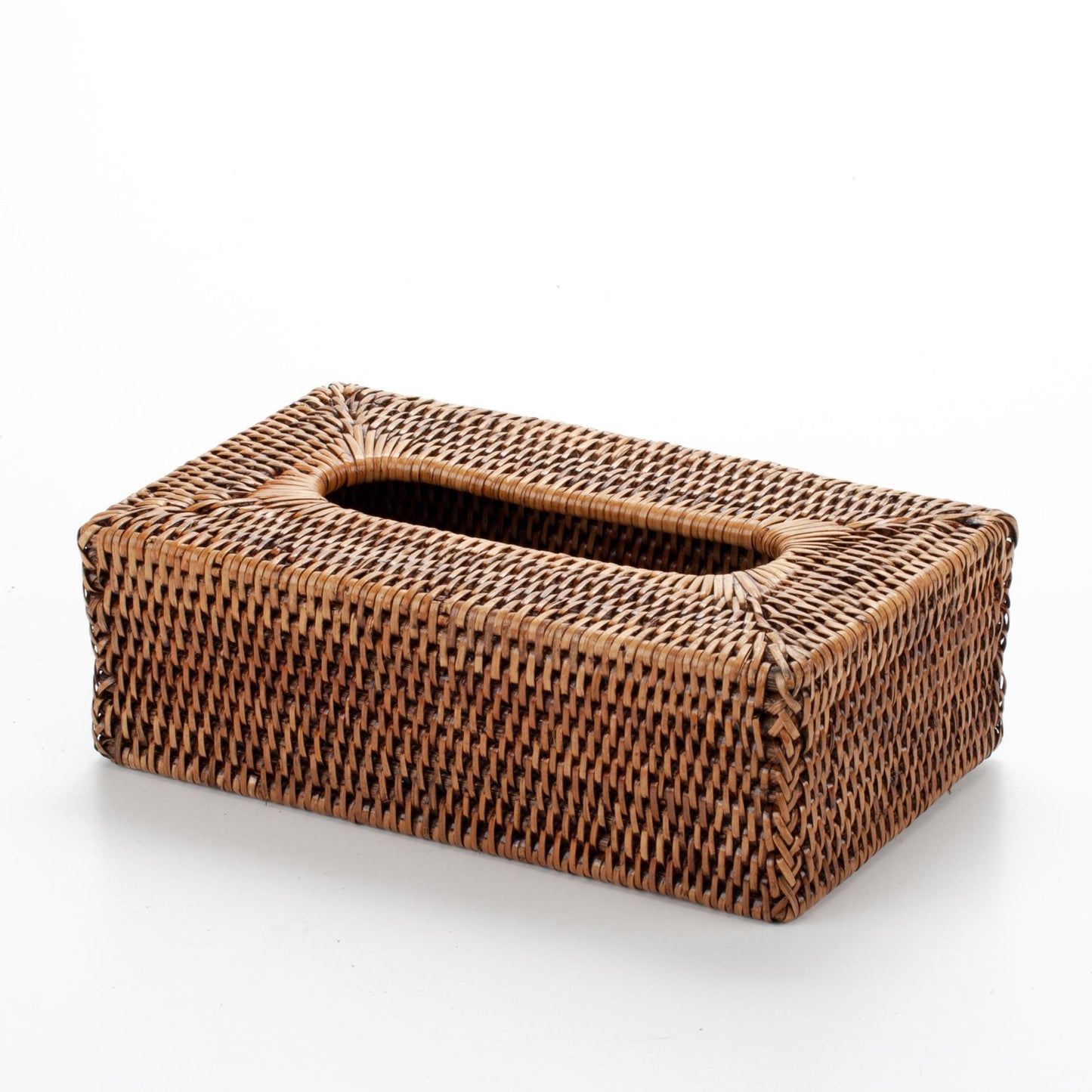 Handwoven Rattan Napkin Holder - Natural Basket for Kitchen & Dining Table, Boho Farmhouse Decor