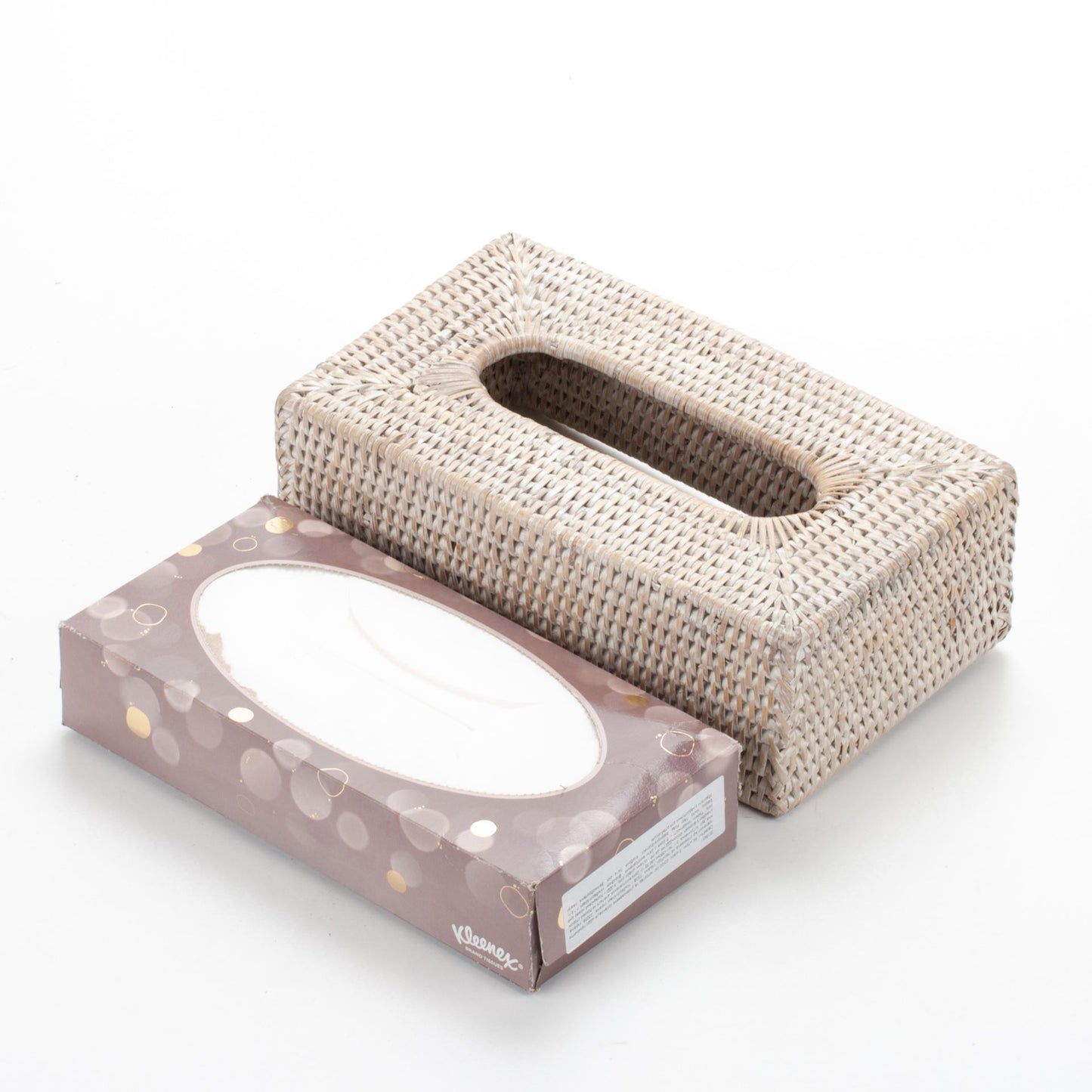 Handwoven Rattan Napkin Holder - Natural Basket for Kitchen & Dining Table, Boho Farmhouse Decor