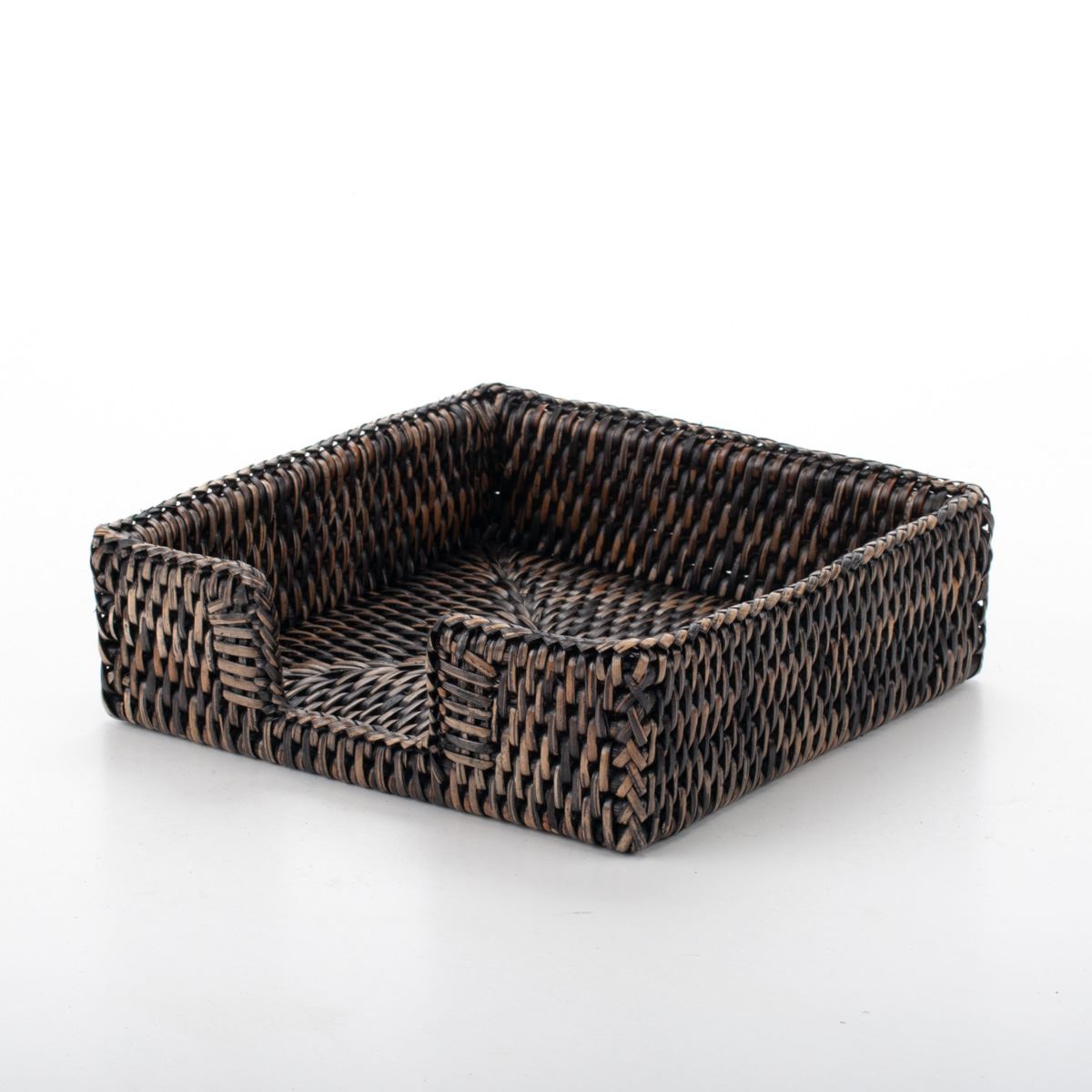 Handwoven Rattan Napkin Holder – Boho Table Decor, Natural Wicker Square Basket for Kitchen or Dining Table, Eco-Friendly Farmhouse Style