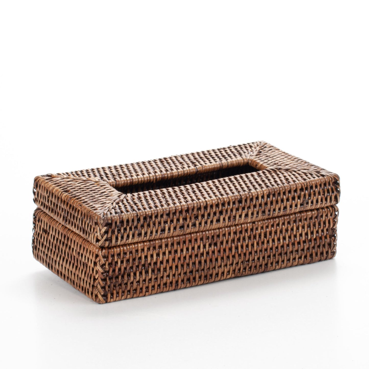 Handwoven Rattan Napkin Holder - Natural Basket for Kitchen & Dining Table, Boho Farmhouse Decor