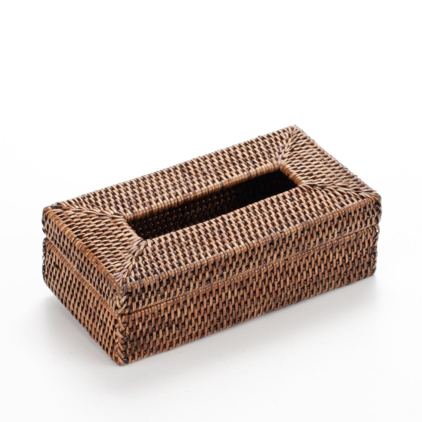 Handwoven Rattan Napkin Holder - Natural Basket for Kitchen & Dining Table, Boho Farmhouse Decor