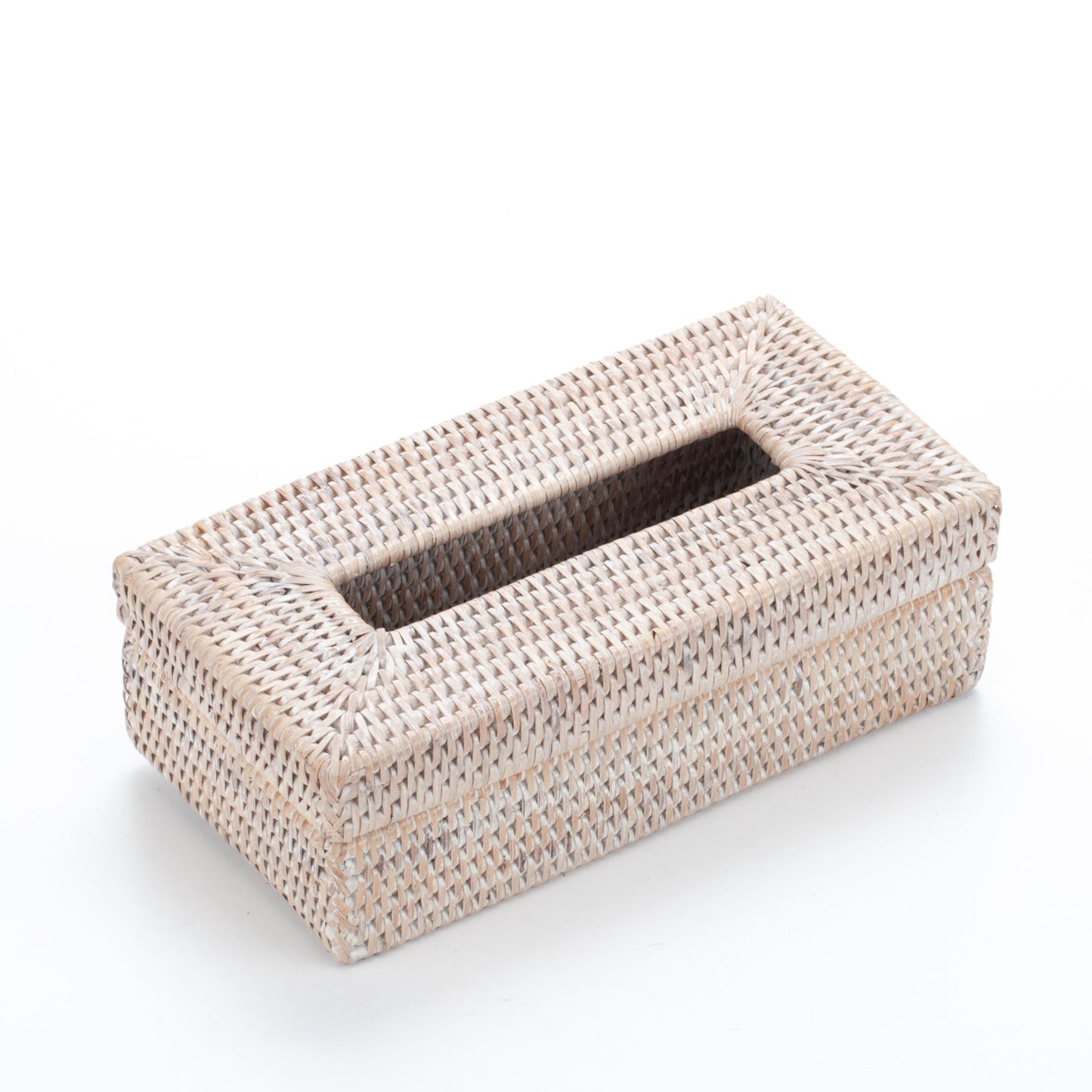 Handwoven Rattan Napkin Holder - Natural Basket for Kitchen & Dining Table, Boho Farmhouse Decor