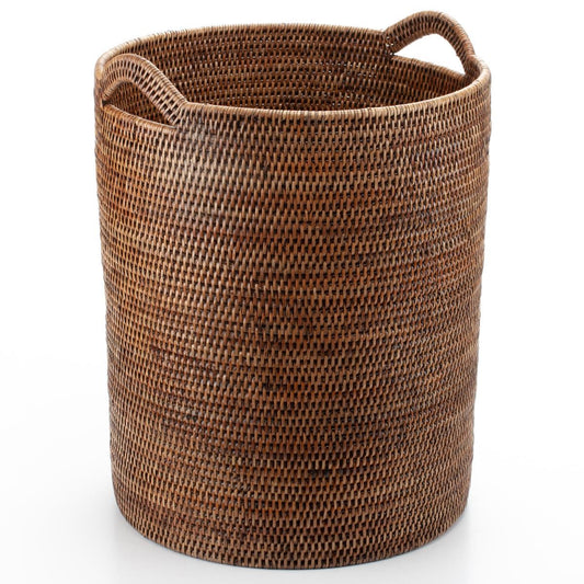 Laundry Basket with Handles Woven from Rattan, 40*50/55 cm, 71017-brown