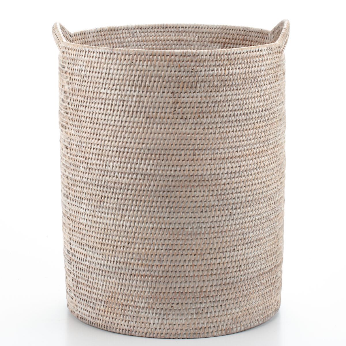 Laundry Basket with Handles Woven from Rattan, 40*50/55 cm, 71017-white