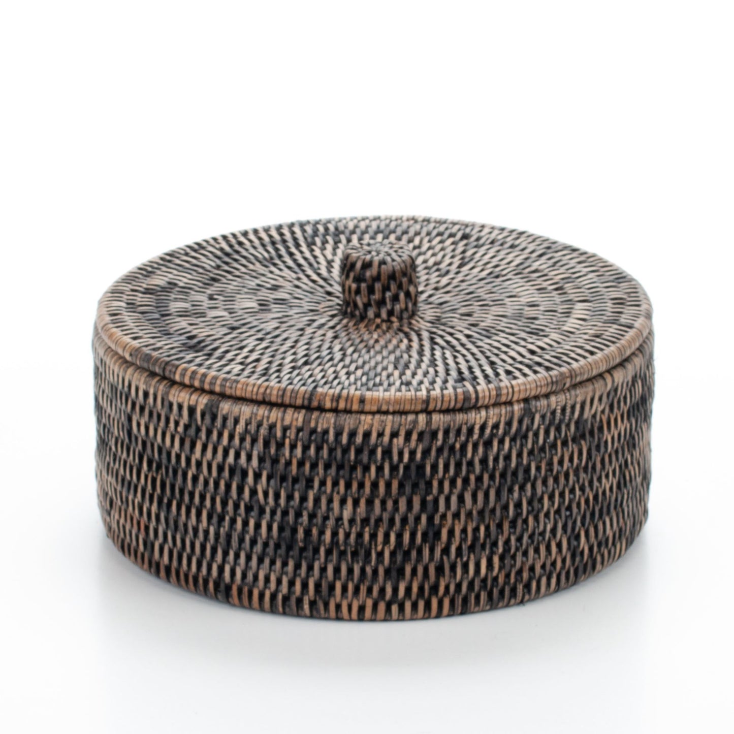 Multifunctional Storage Box, Woven from Rattan, 24*10 cm, 71022-black