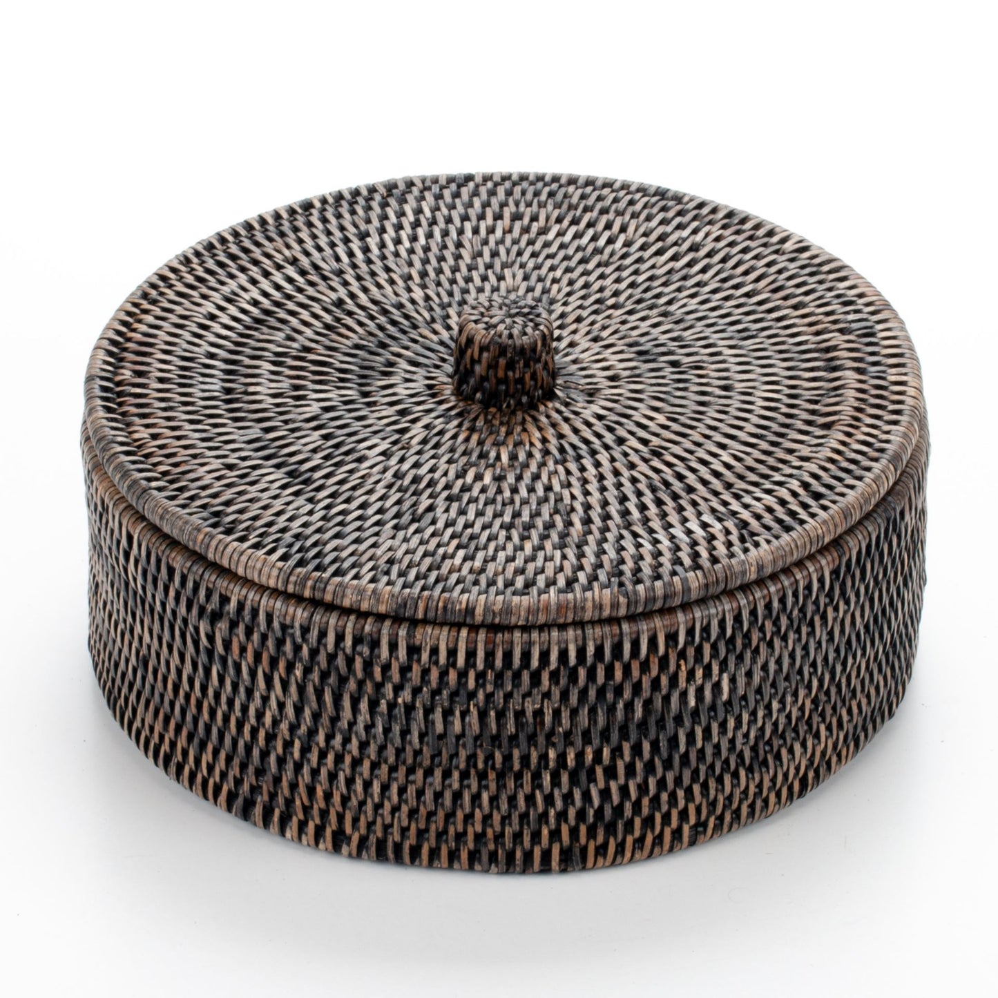 Multifunctional Storage Box, Woven from Rattan, 28*10 cm, 71023-black