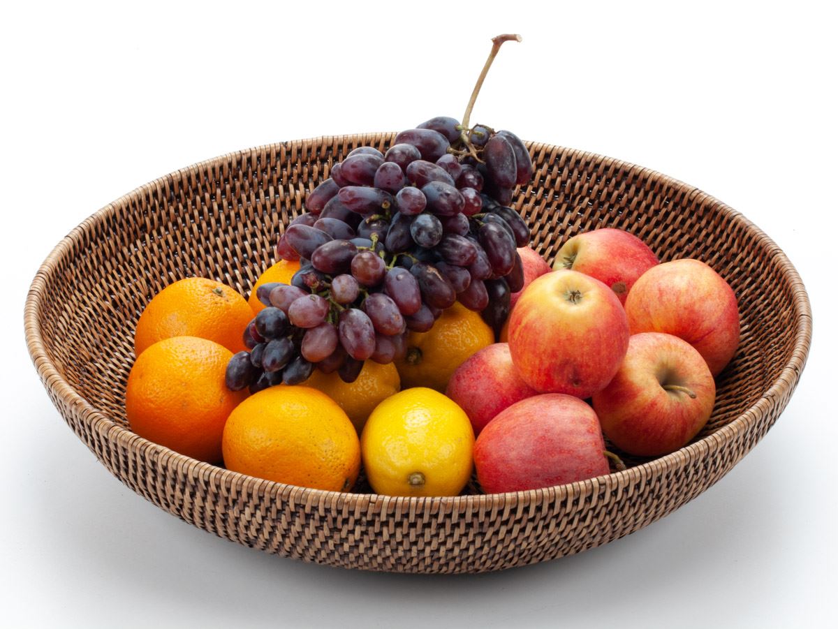 Woven Fruit Bowl Made of Natural Rattan, 45*10 cm, 71060-brown