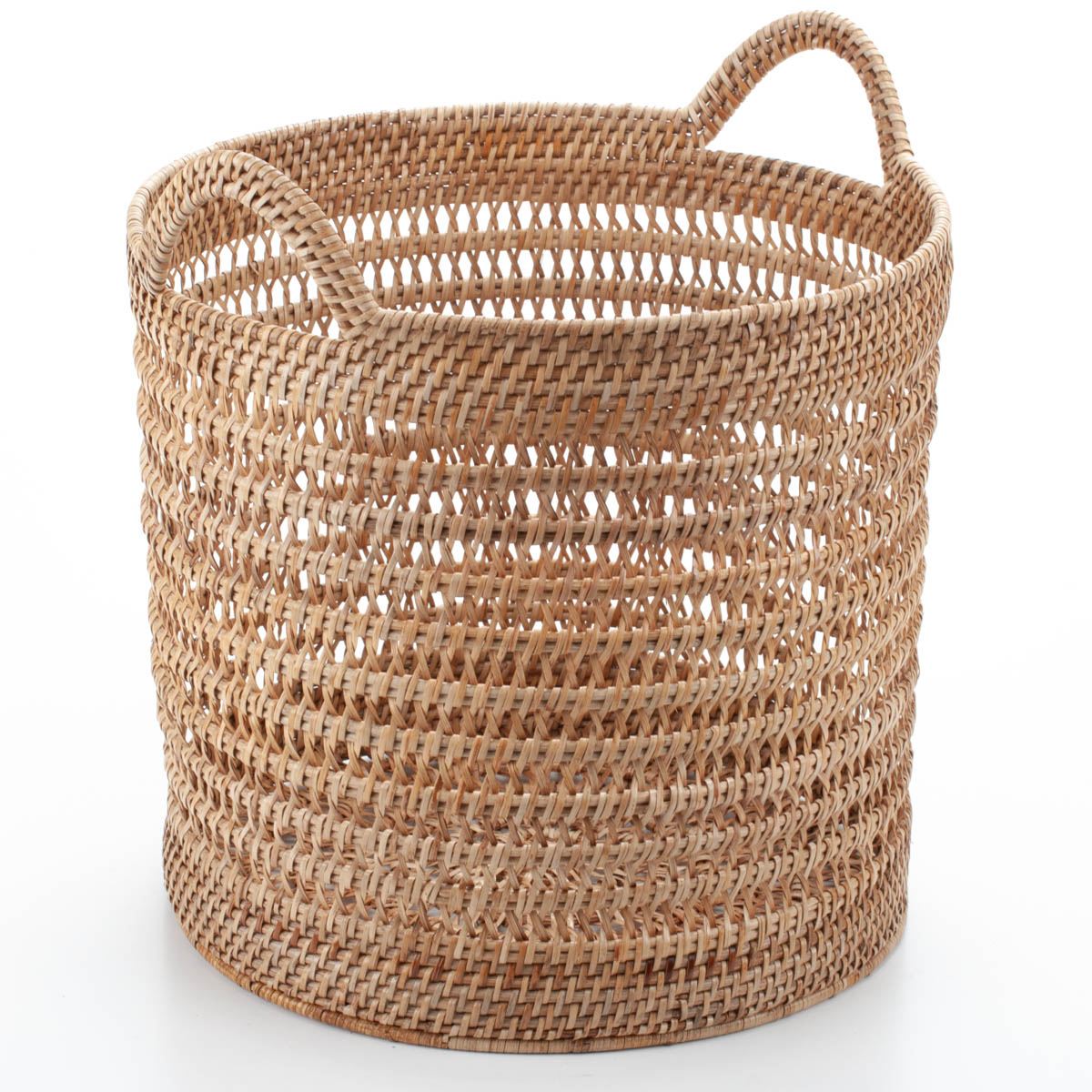 Woven Basket for Storing Children's Toys and Household Items, Made of Natural Rattan, 35*35/40 cm, 71069-brown
