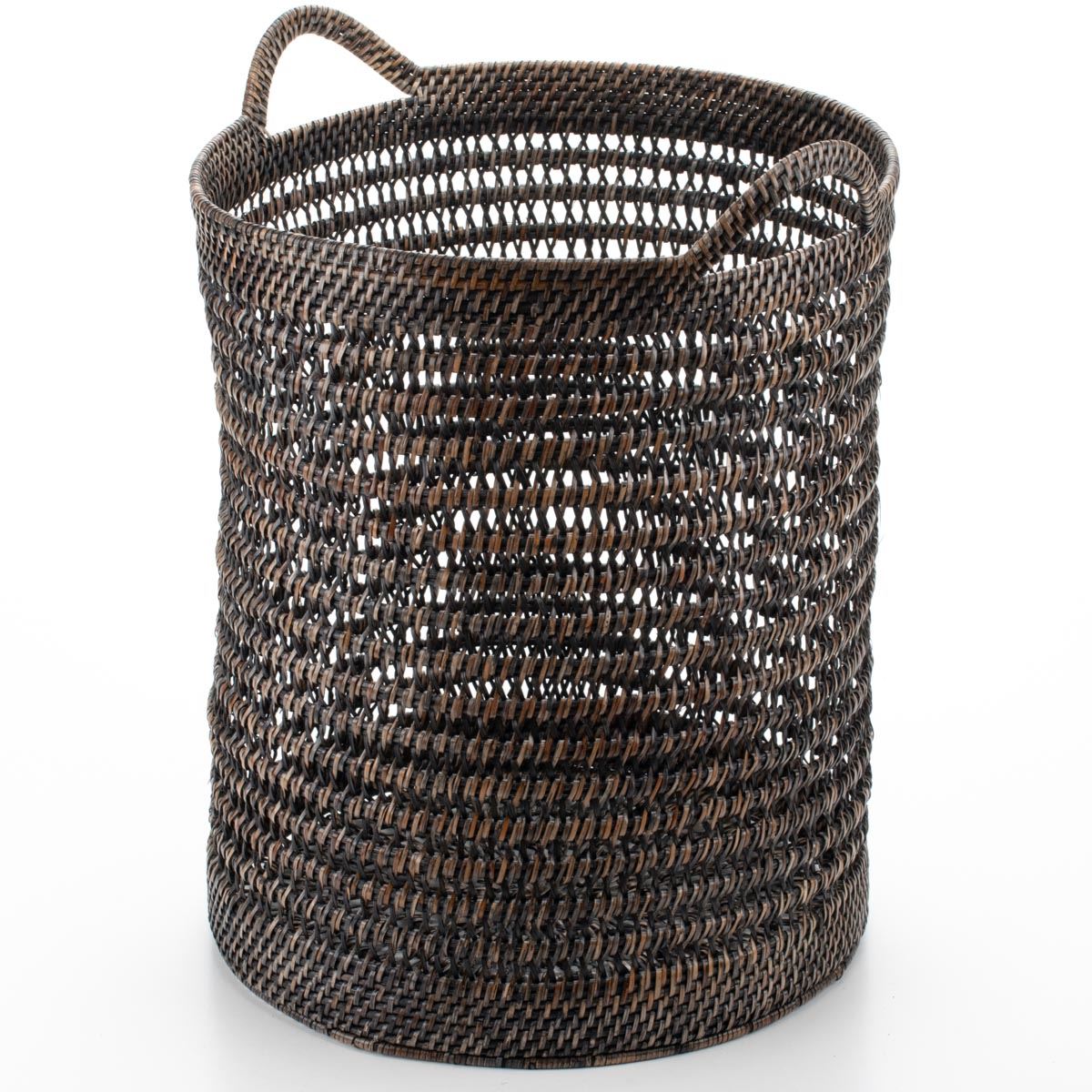 Woven Basket for Storing Children's Toys and Household Items, Made of Natural Rattan, 40*50/55 cm, 71070-black