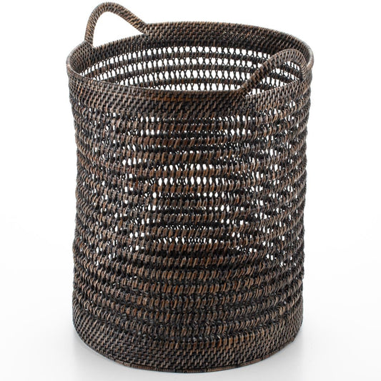 Woven Basket for Storing Children's Toys and Household Items, Made of Natural Rattan, 40*50/55 cm, 71070-black