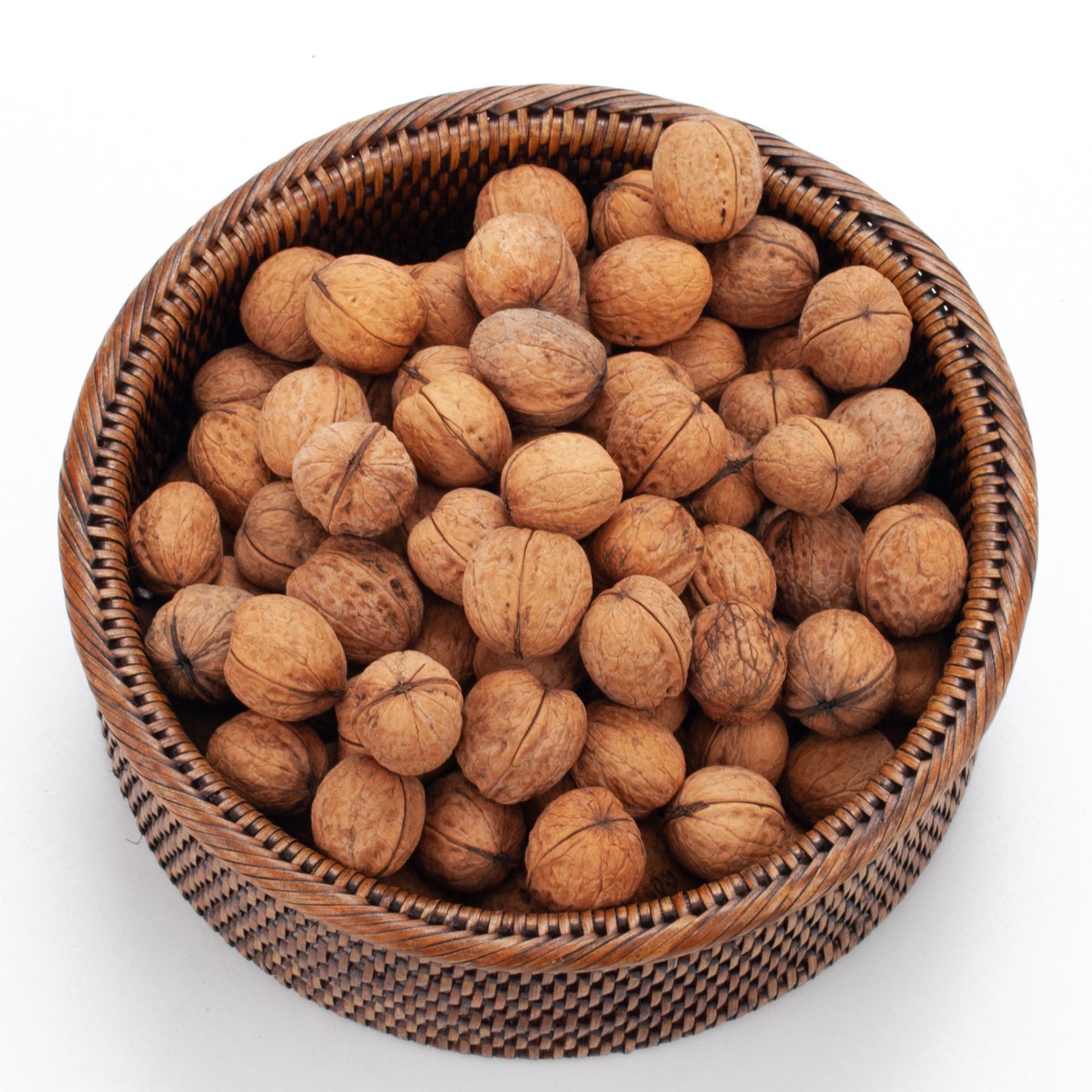 Handwoven Rattan Round Serving Bowl | Boho Natural Wicker Fruit Basket | Decorative Kitchen Storage Tray