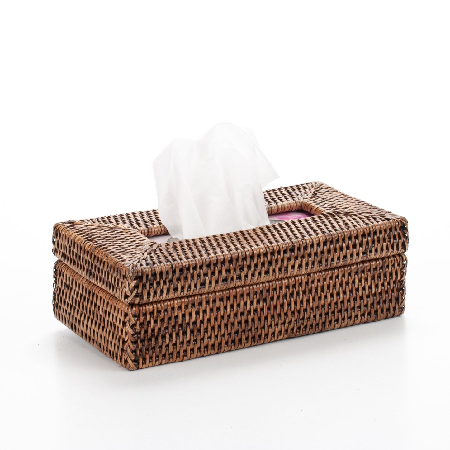 Handwoven Rattan Napkin Holder - Natural Basket for Kitchen & Dining Table, Boho Farmhouse Decor