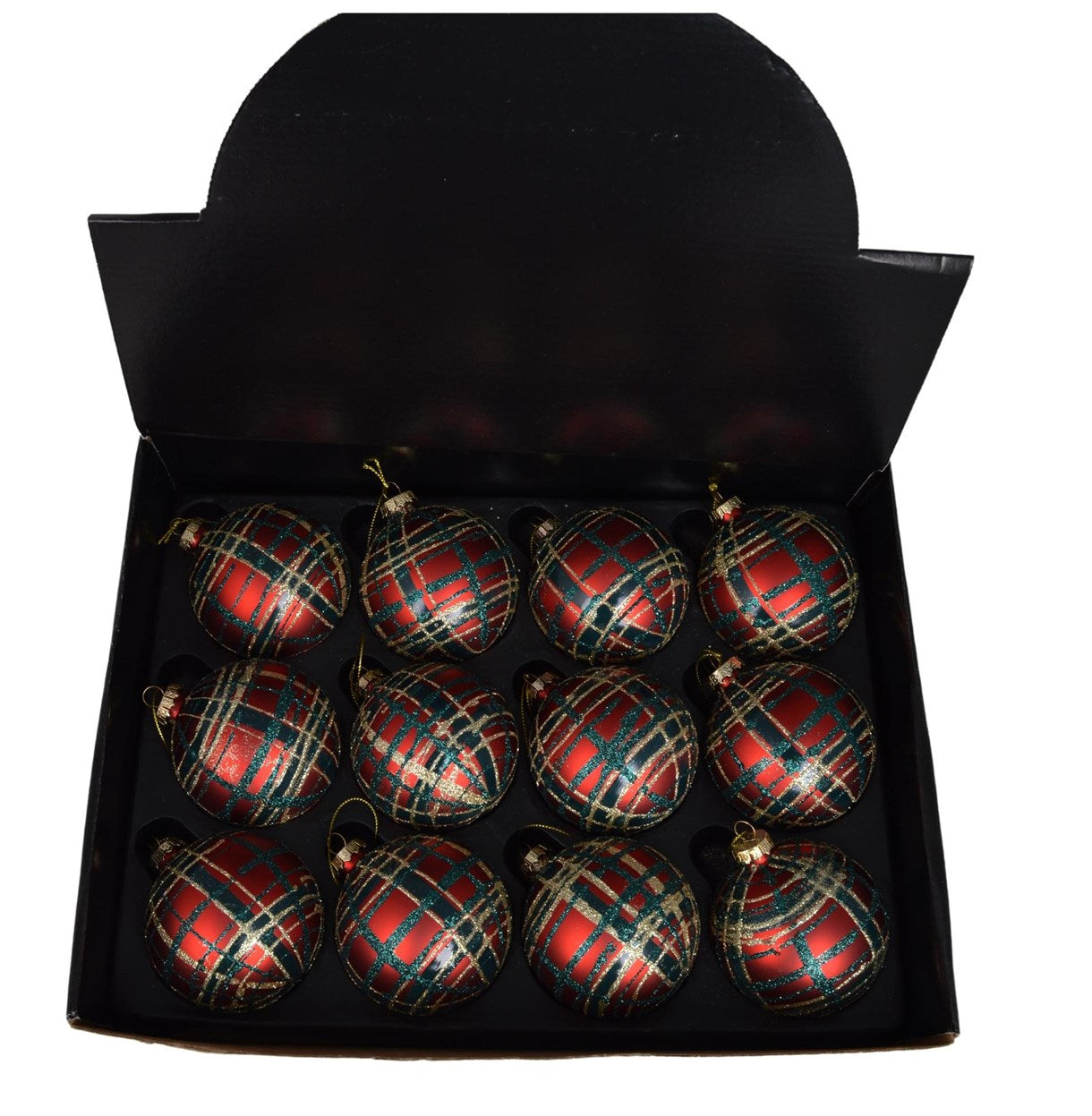 New Year's decoration Ball in Scottish style, 8 cm, 8997 New Year's decoration, 8 cm, 8997