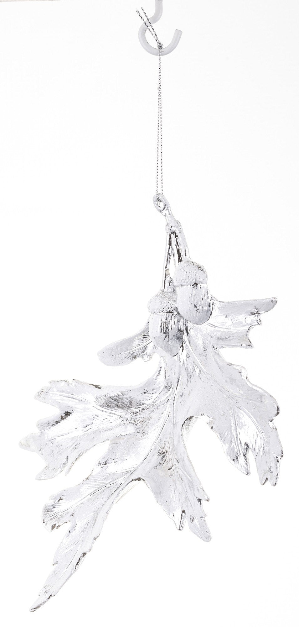 New Year decoration Leaf with acorns, antique silver, 20*17*4 cm, 133409 New Year decoration, 133409