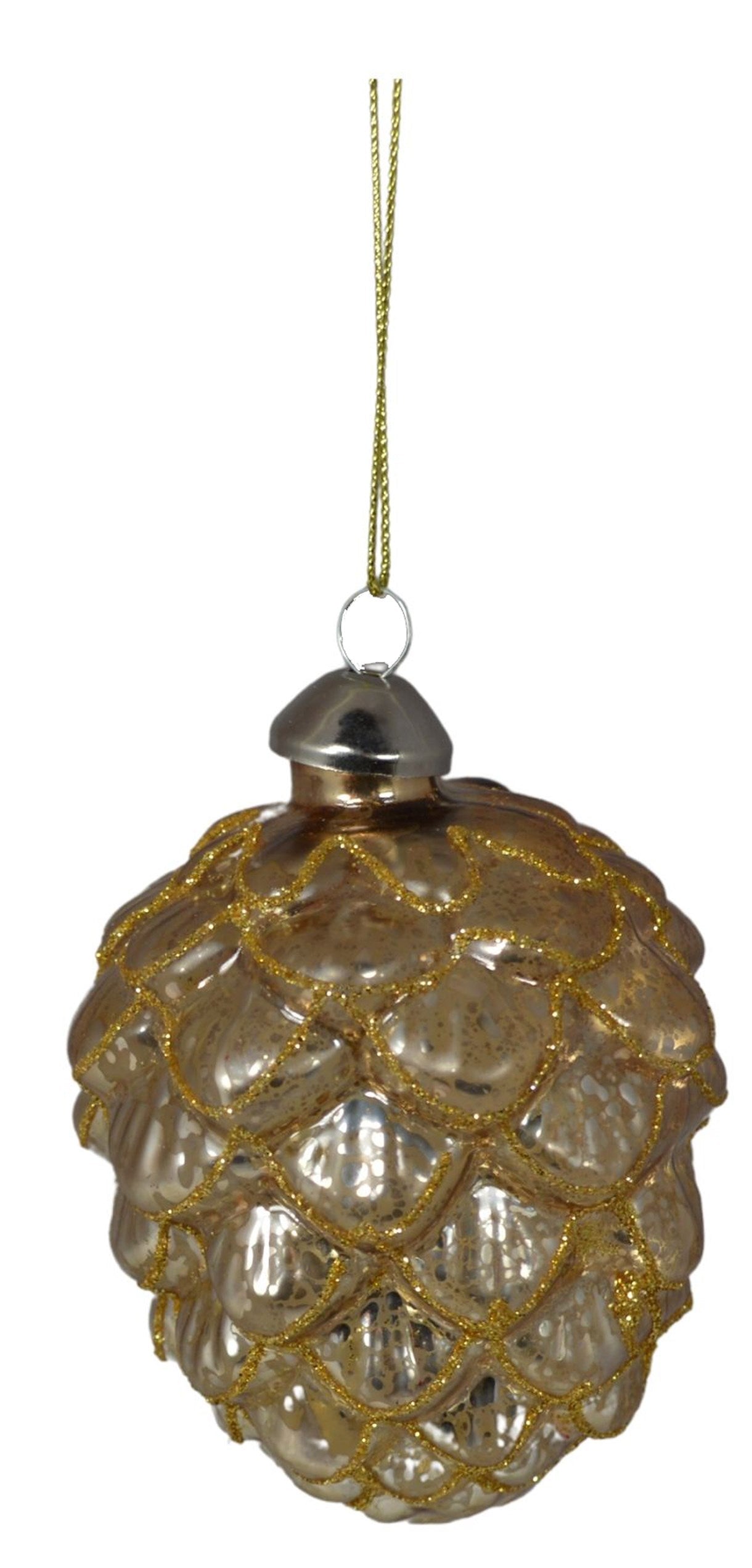 New Year's decoration Cone, glass, 7.5*10.5 cm, 9026 New Year's decoration, 9026