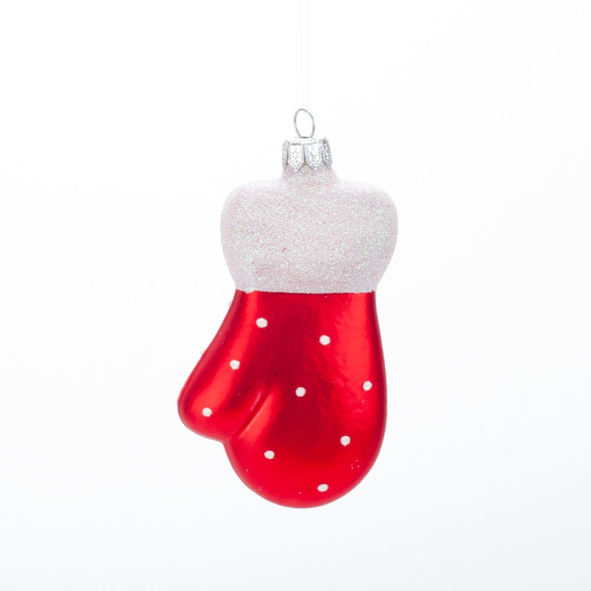 Glass decoration for the Christmas tree Glove in assortment