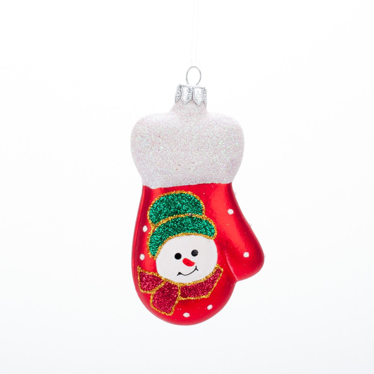 Glass decoration for the Christmas tree Glove in assortment