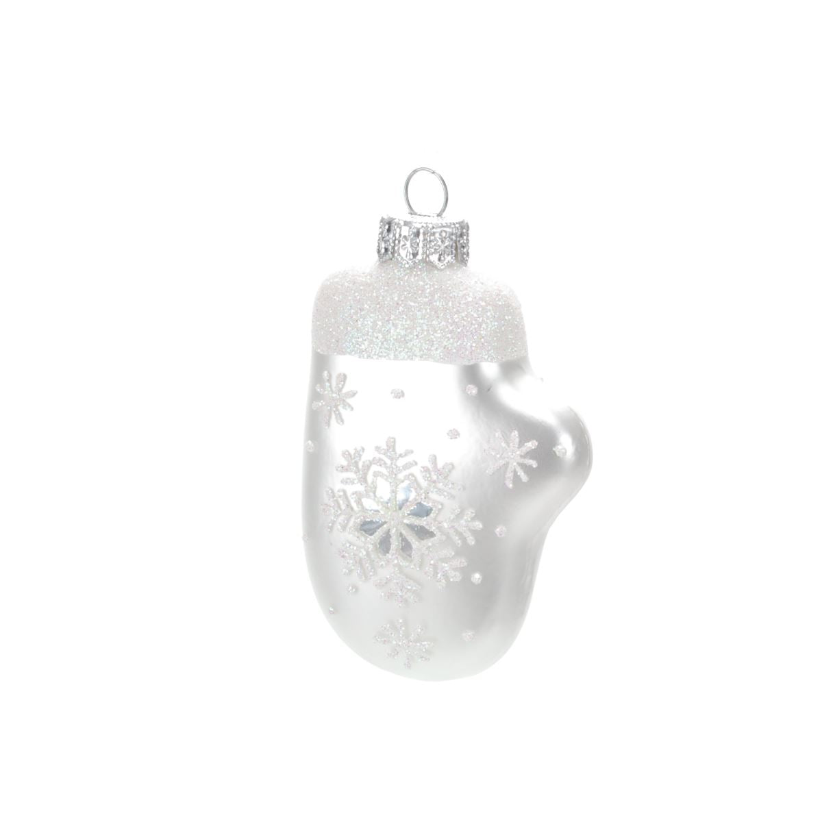 Glass decoration for the Christmas tree Glove in assortment, 9.5*6 cm, A357 New Year's decoration 9.5*6 cm, A357