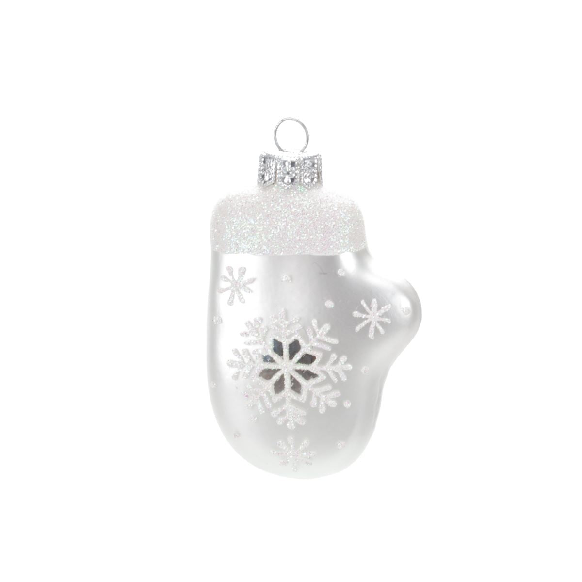 Glass decoration for the Christmas tree Glove in assortment, 9.5*6 cm, A357 New Year's decoration 9.5*6 cm, A357