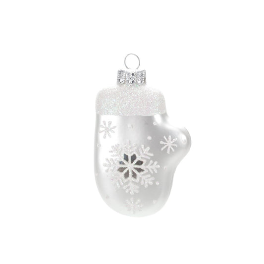 Glass decoration for the Christmas tree Glove in assortment, 9.5*6 cm, A357 New Year's decoration 9.5*6 cm, A357