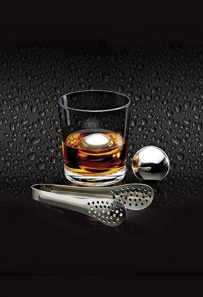 Stainless Steel Ice Balls Set - Premium Drink Chillers with Tongs