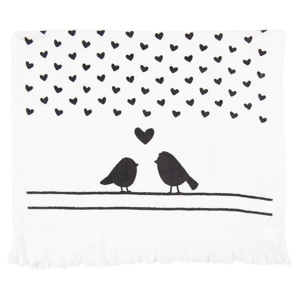 Premium Cotton Towel Black Hearts, 40*66 cm, CTLBS