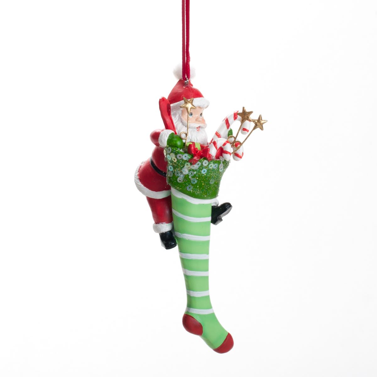 New Year decoration Christmas stocking, 16 cm
