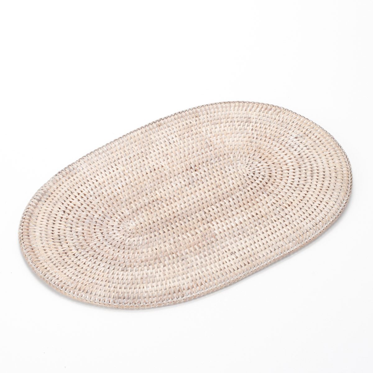 Handmade rattan oval placemat: rustic elegance for table 46 cm x 31 cm