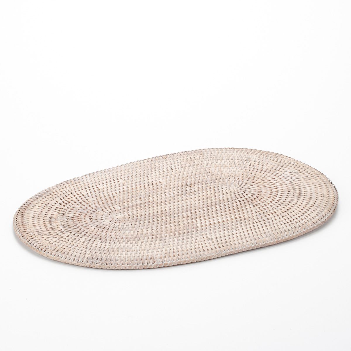 Handmade rattan oval placemat: rustic elegance for table 46 cm x 31 cm