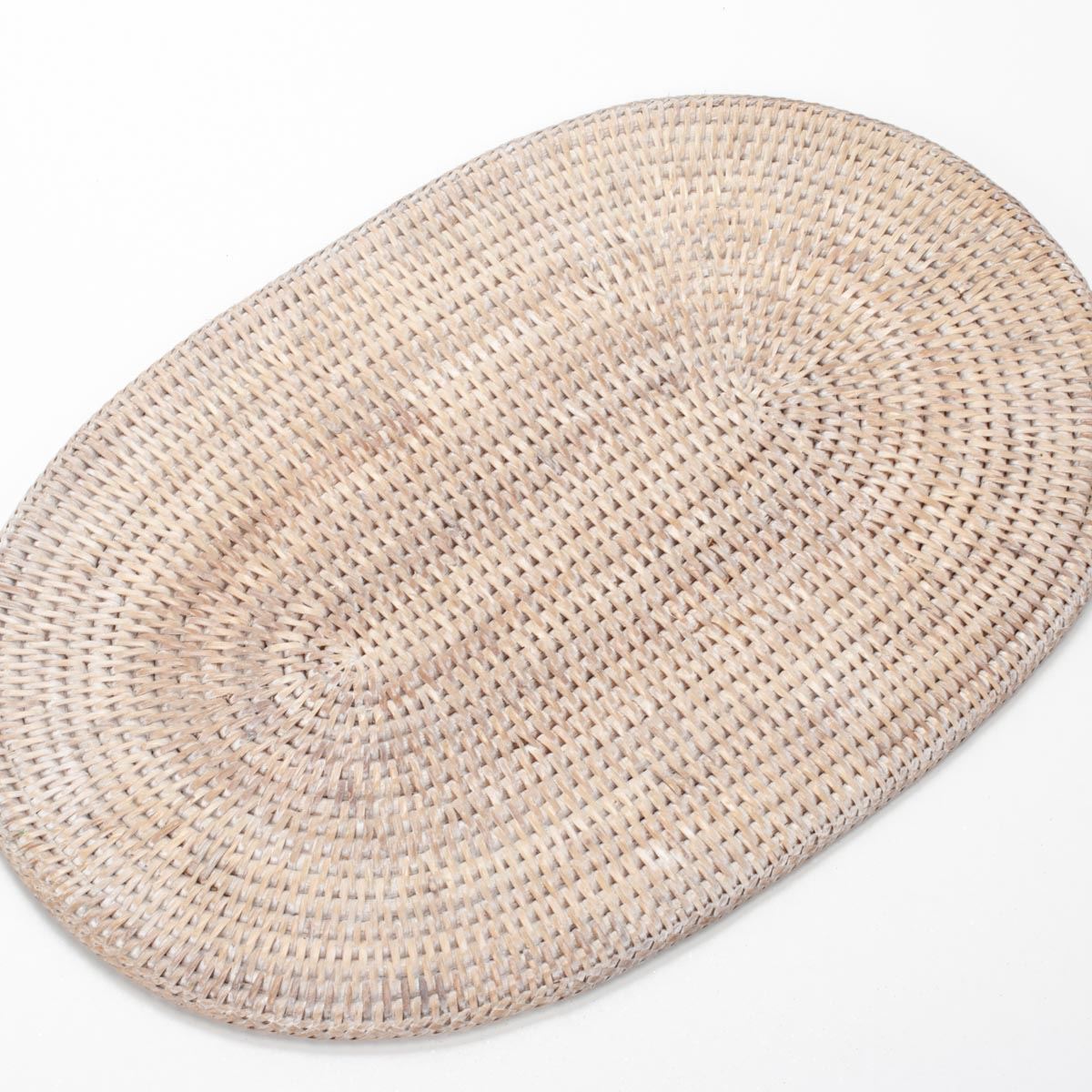 Handmade rattan oval placemat: rustic elegance for table 46 cm x 31 cm