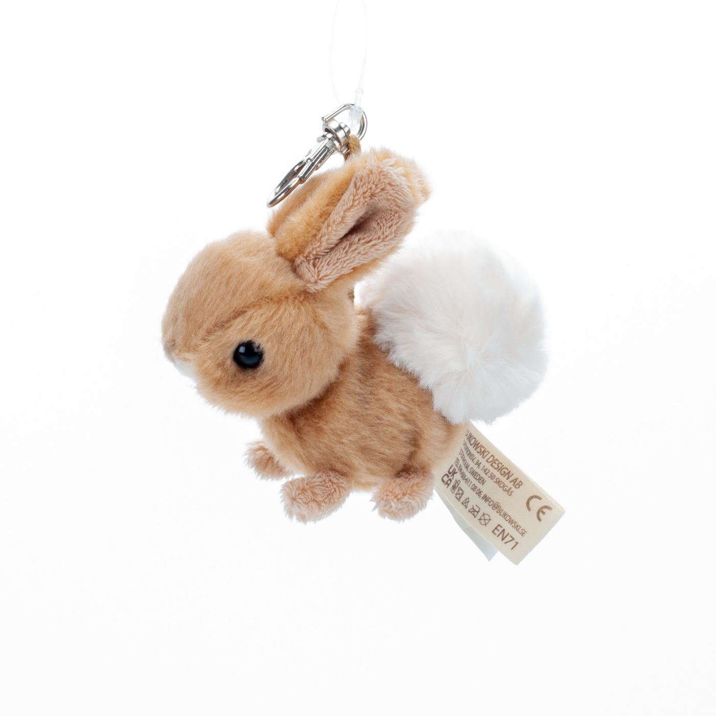 Plush Bunny Keychain - Beige Rabbit Bag Charm by Bukowski