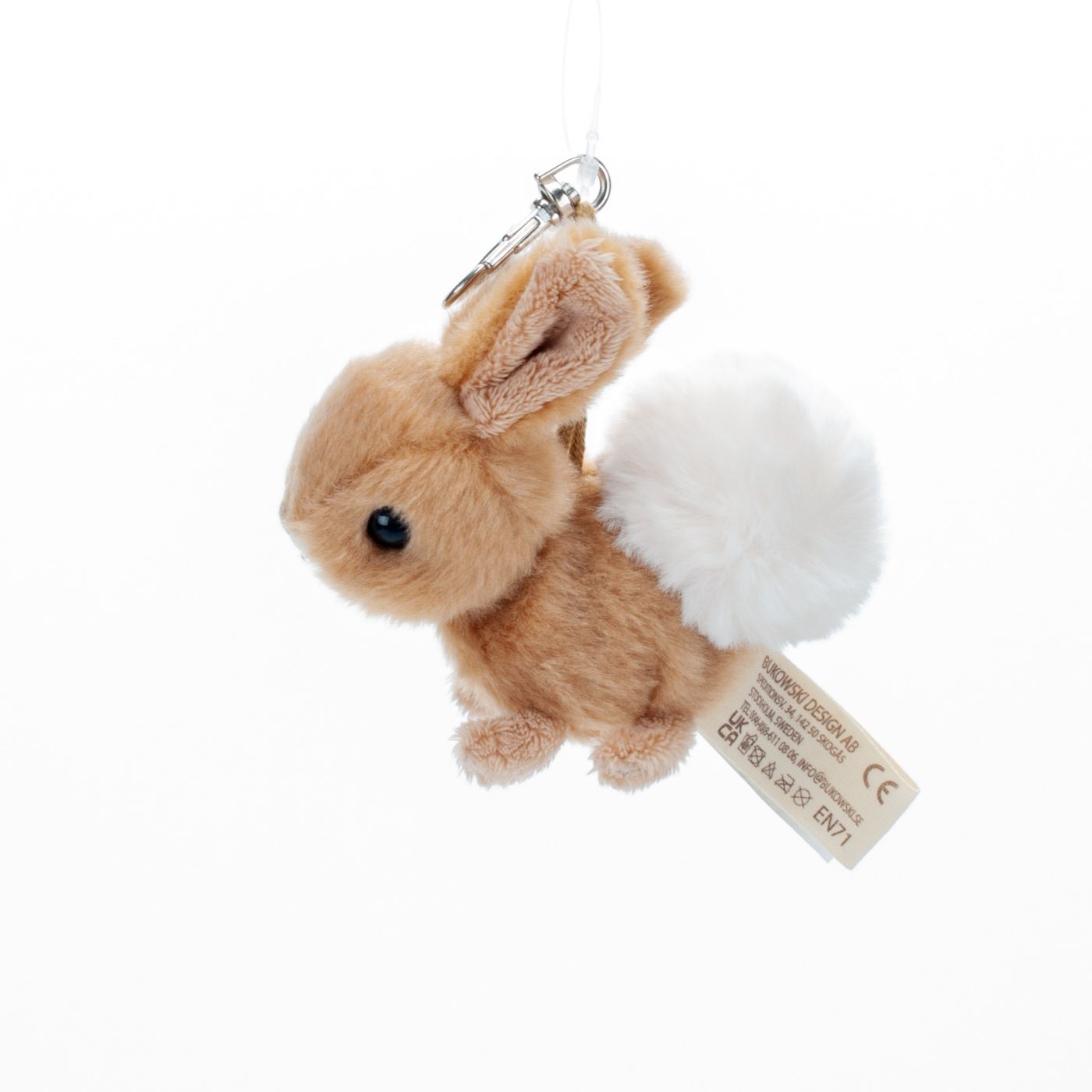 Plush Bunny Keychain - Beige Rabbit Bag Charm by Bukowski