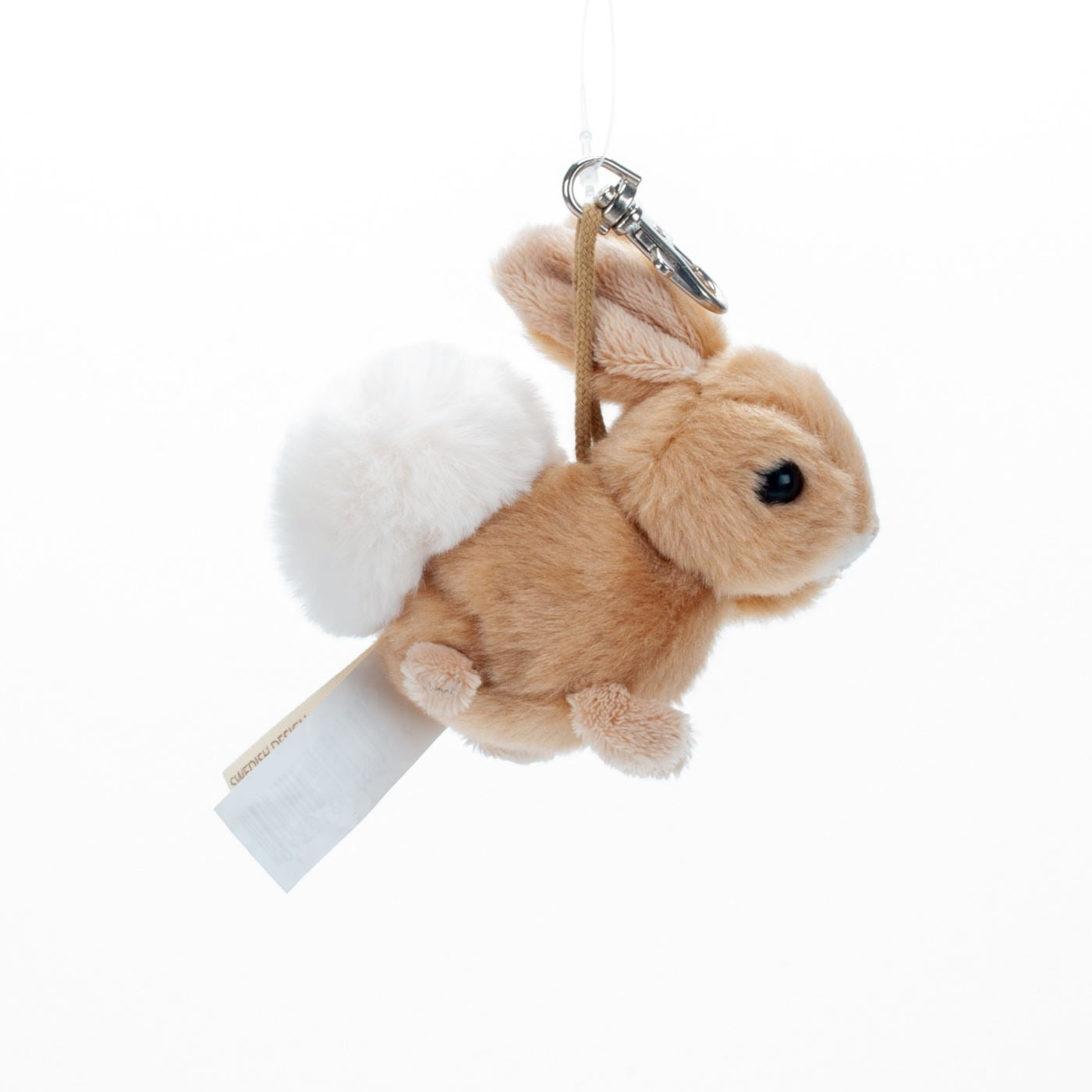 Plush Bunny Keychain - Beige Rabbit Bag Charm by Bukowski
