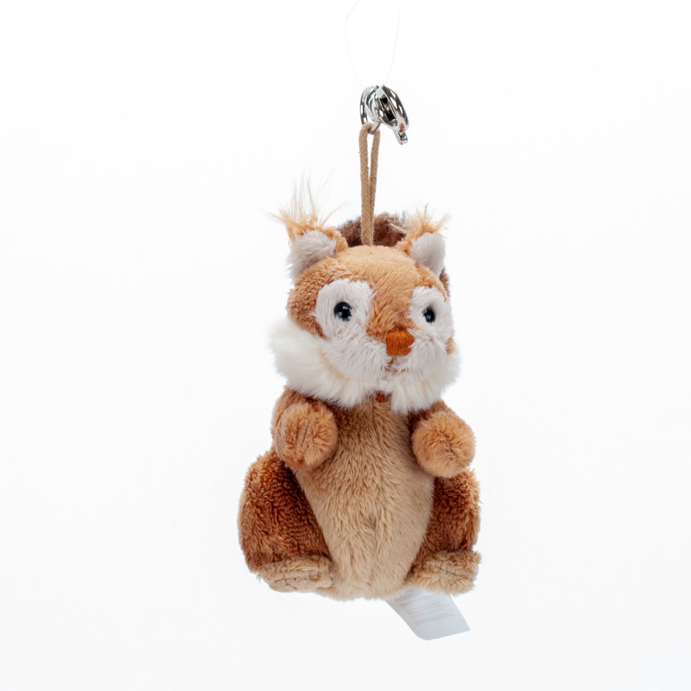 Plush Squirrel Keychain – Soft Fluffy Forest Friend, 12 cm Size