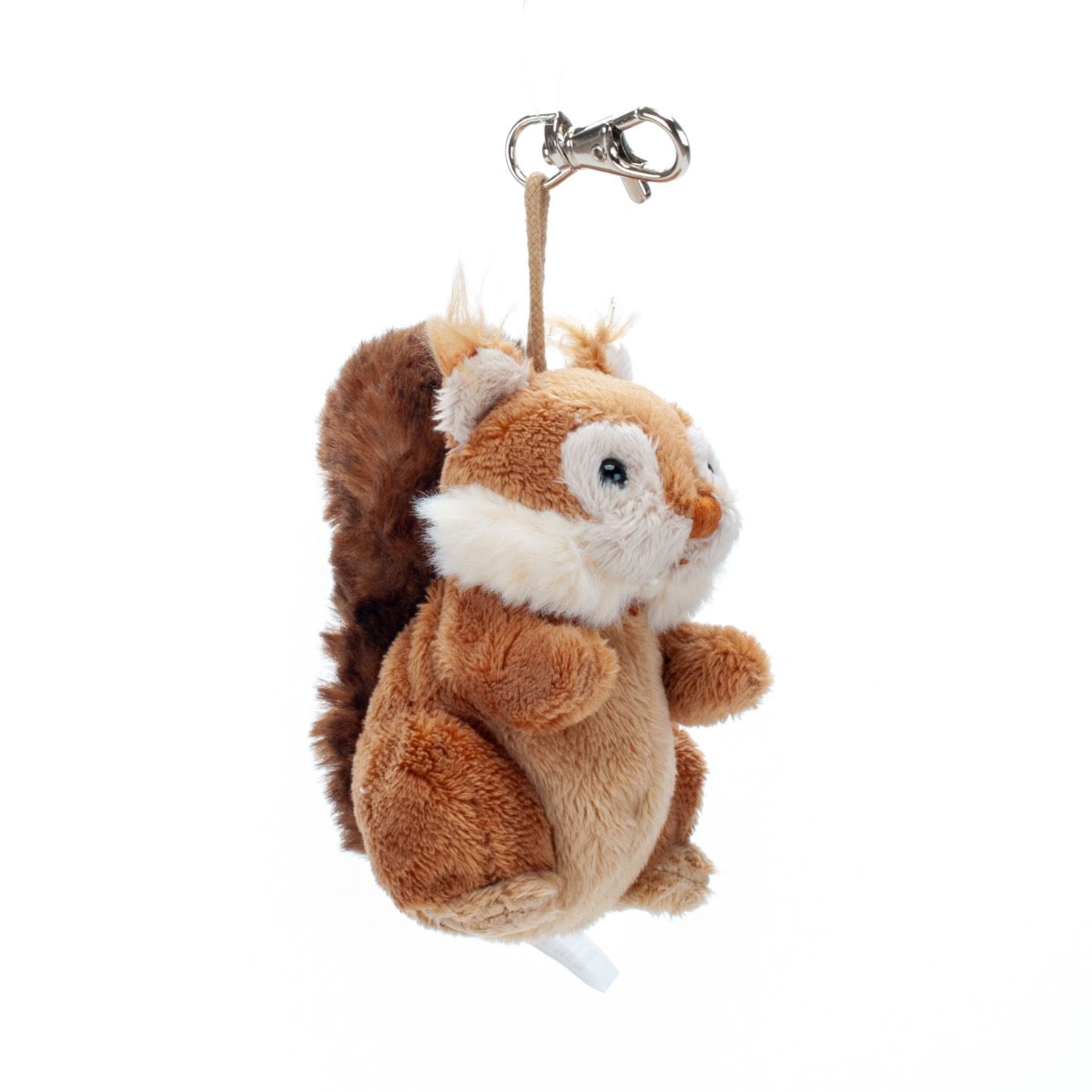 Plush Squirrel Keychain – Soft Fluffy Forest Friend, 12 cm Size