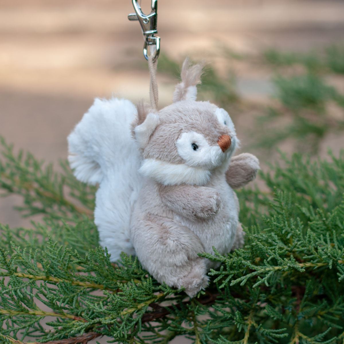 Bukowski Plush Squirrel Keychain – Cute Soft Forest Bag Charm