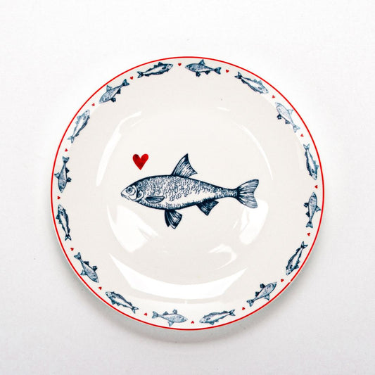 Blue Fishes plate, 20 cm, SSFDP