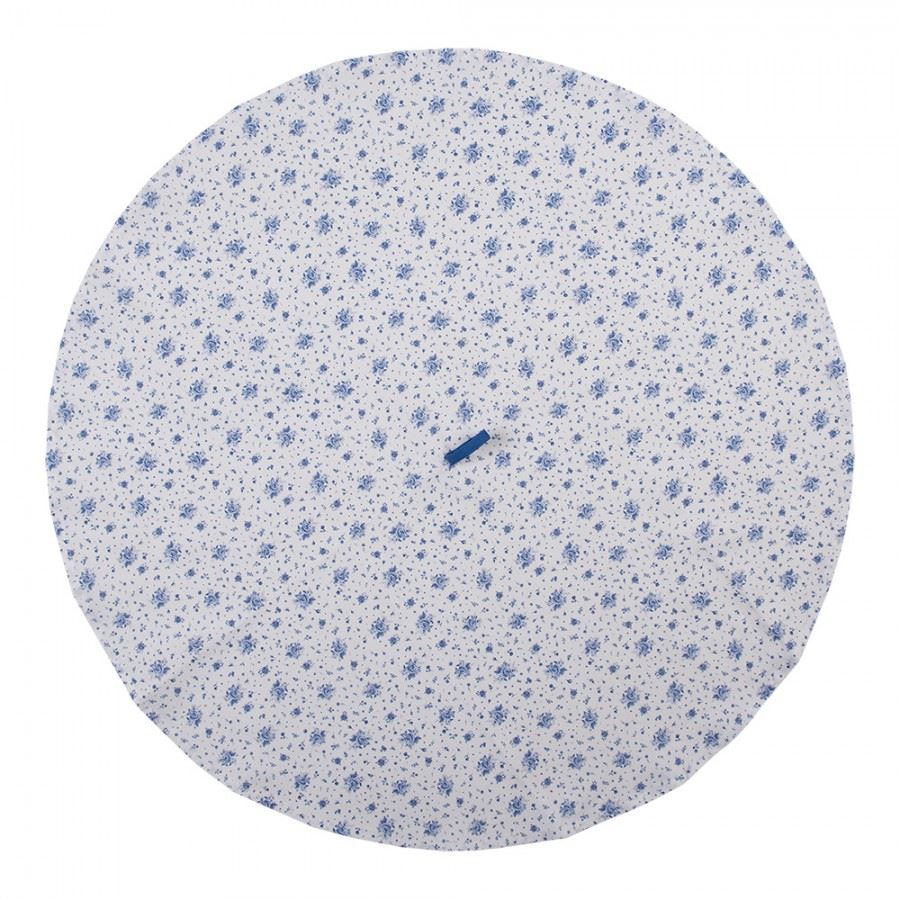 Blue Roses Premium Cotton Round Kitchen Towel, 80 cm diameter