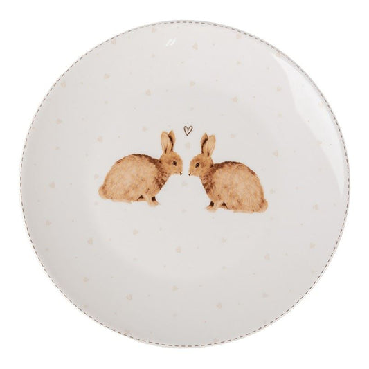 Charming Bunny Porcelain Plate, 20 cm  diameter