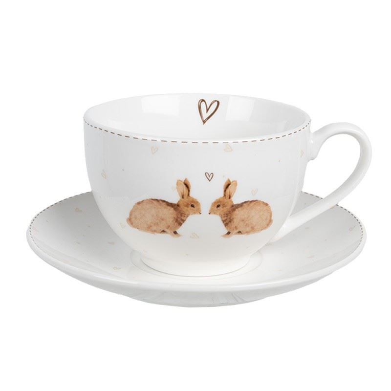 Cup and saucer Rabbits, 250 ml, BSLCKS