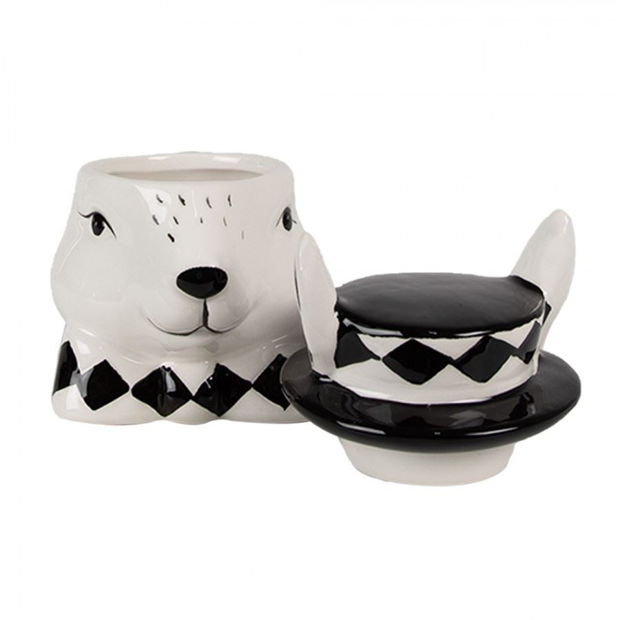 Harlequin Bunny Ceramic Storage Jar, 9х8х11 cm