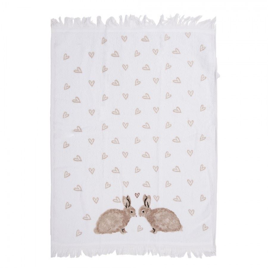 Double Bunny Hand Towel