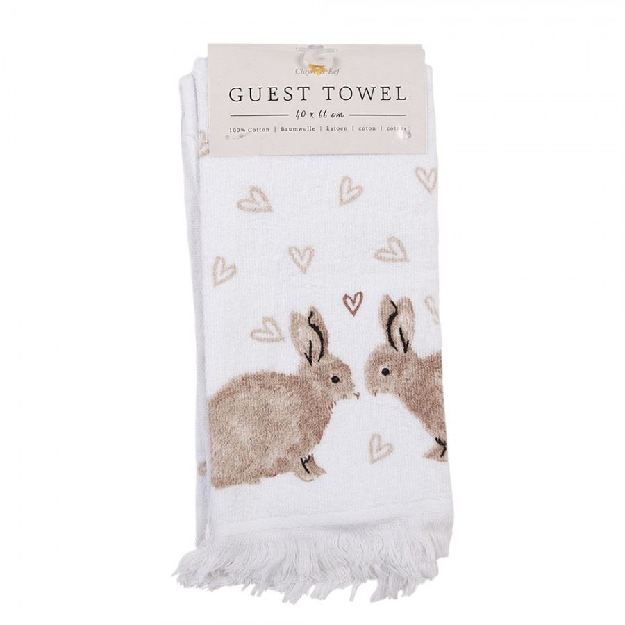 Double Bunny Hand Towel