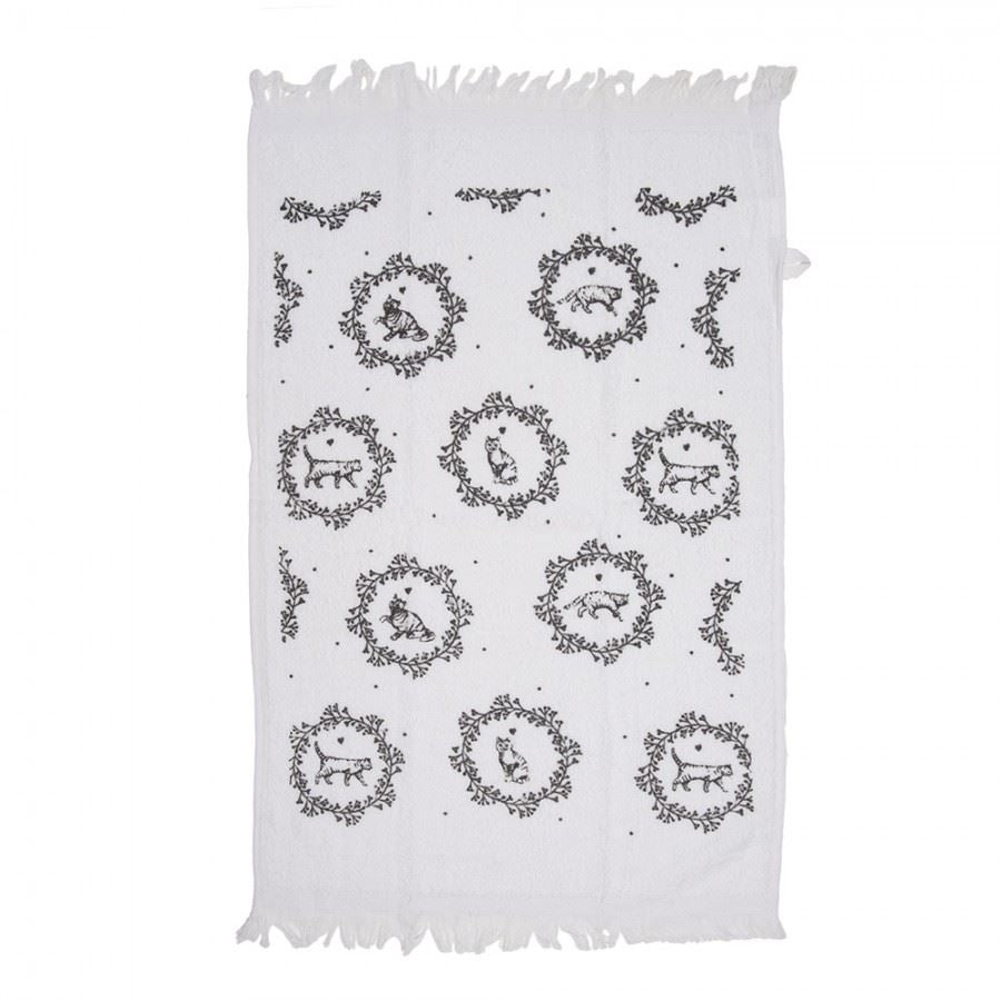 Cat Print Hand Towel, 40*66 cm