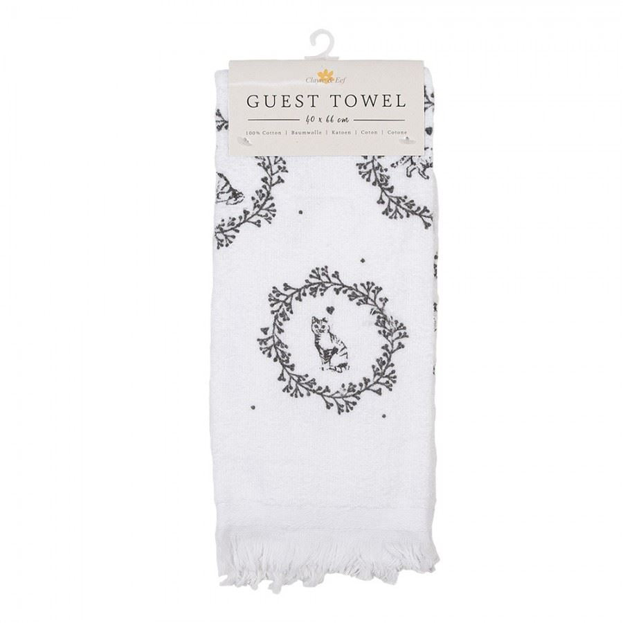Cat Print Hand Towel, 40*66 cm