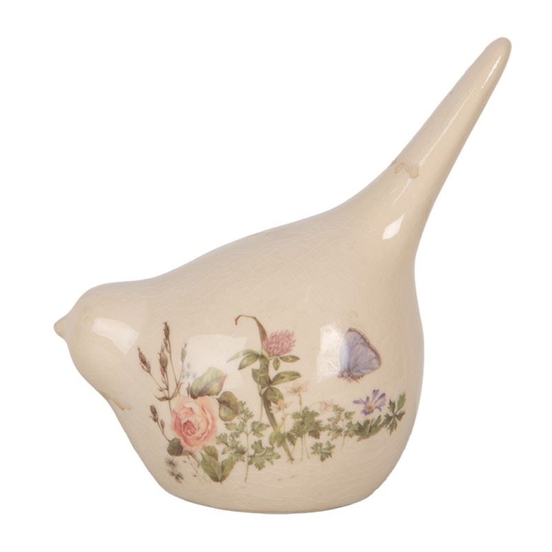Ceramic Bird Figurine Summer Flowers, 14*9*15 cm, 6CE1954M