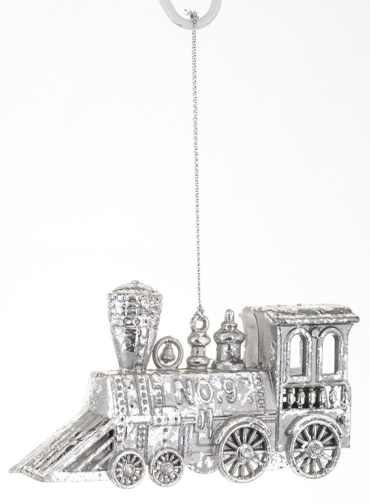 New Year decoration Train Silver, 6*12*3 cm, 133129 New Year decoration, 133129