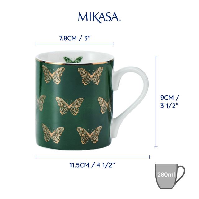 Mikasa Butterflies Cup, 280 ml, MKCANBFLIES